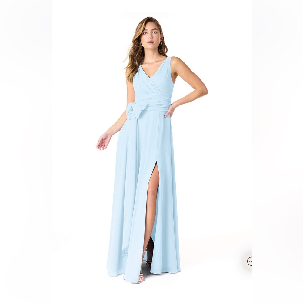 Azazie Sky Blue Bianca Dress - Bridesmaid or Prom Dress size A6